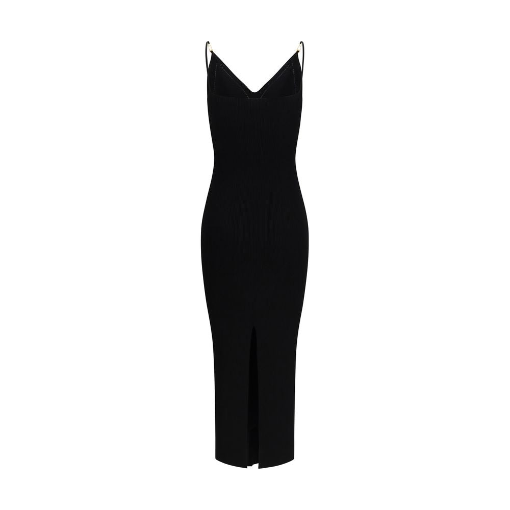 Indulge in the Versace Black Viscose Casual Dress, a luxurious stretch knit masterpiece that embodies timeless elegance and enhances your allure for every occasion.