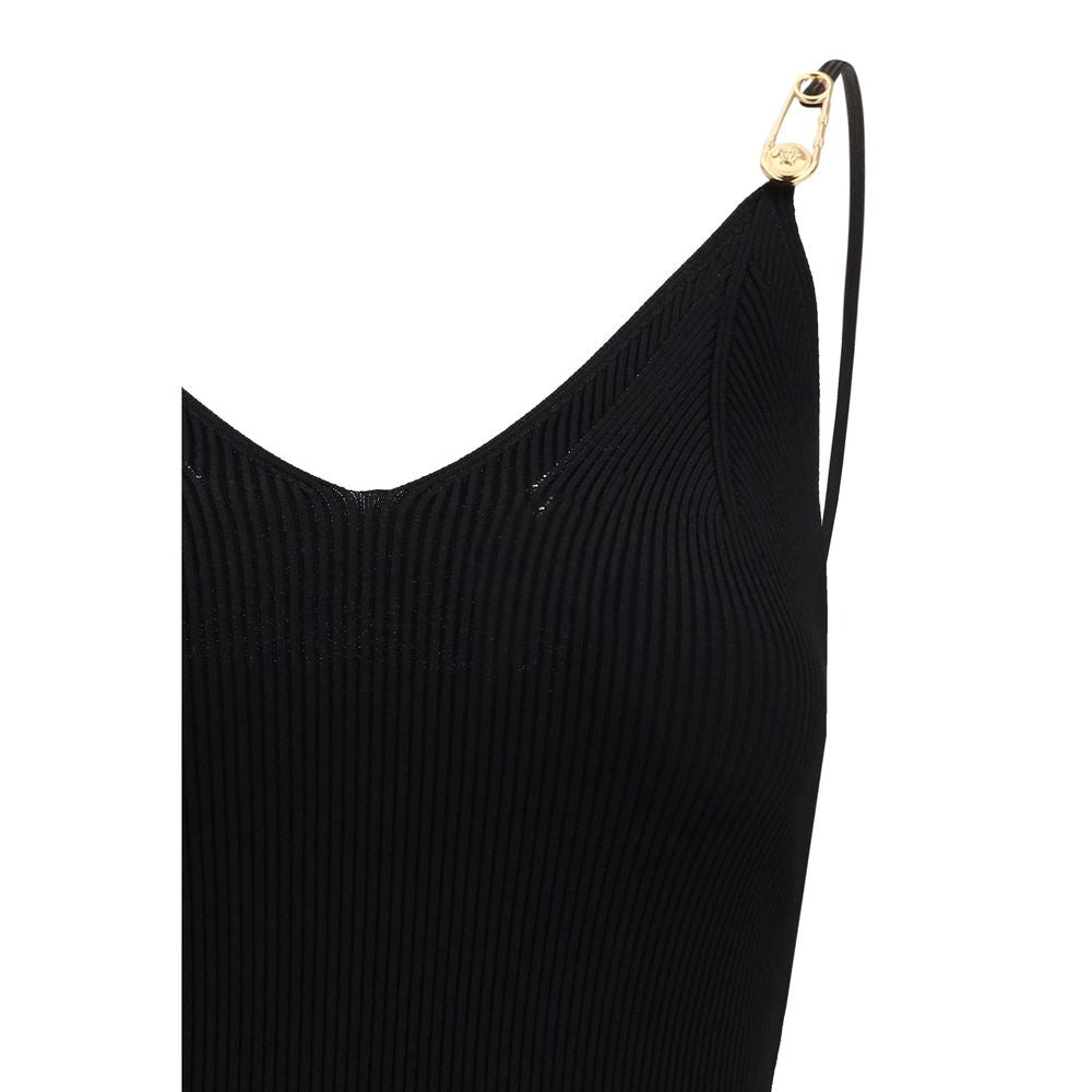 Discover the Versace Black Viscose Casual Dress, a luxurious blend of sensuality and elegance, crafted from exquisite stretch viscose for timeless allure.