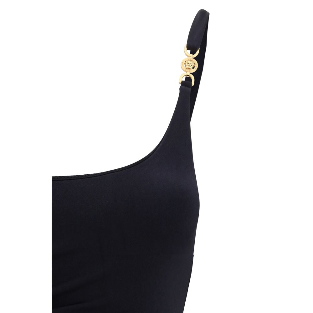 Indulge in the Versace Black Polyamide One-Piece Swimsuit from the Medusa '95 collection, where luxurious materials and exquisite design elevate your swimwear experience.