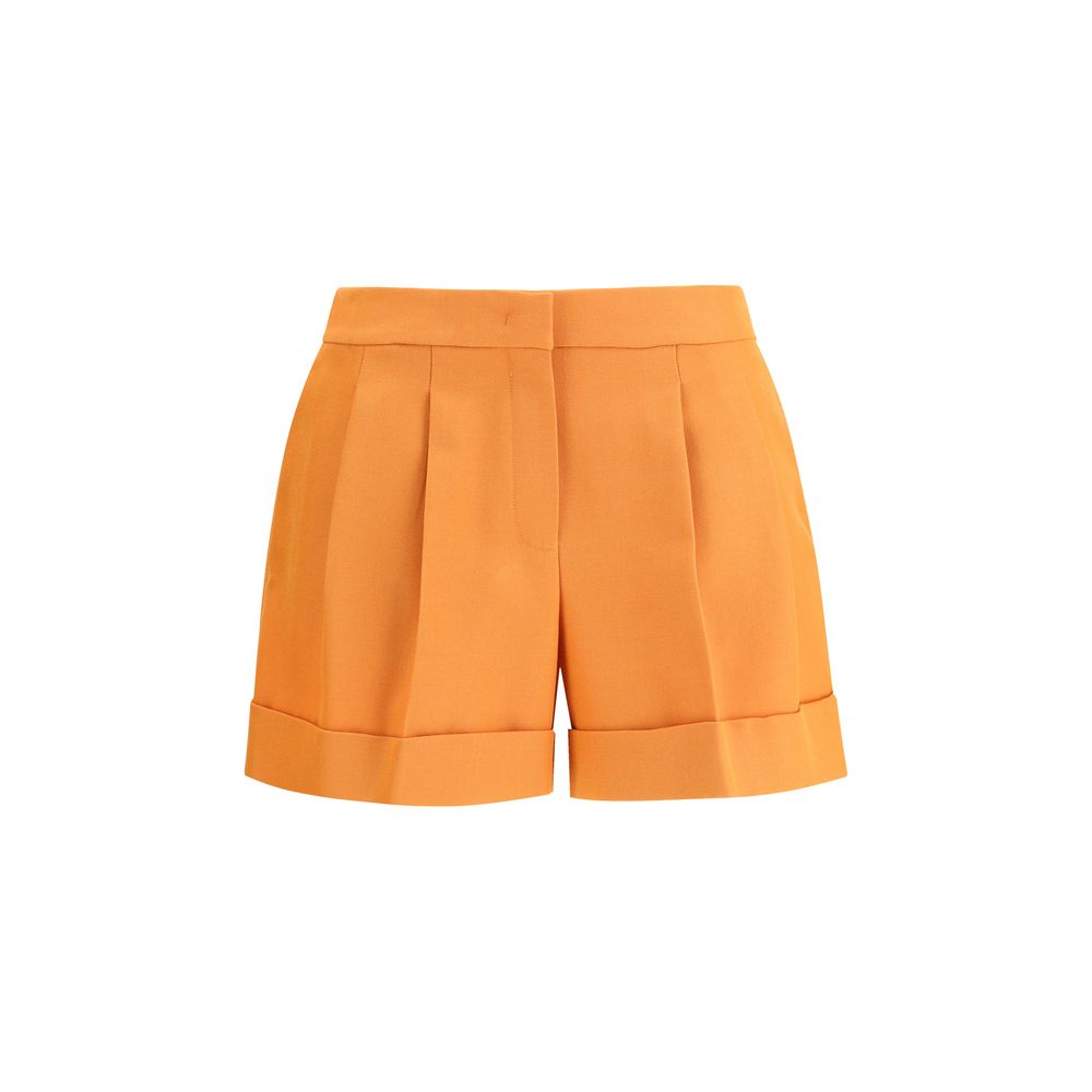 Fendi Orange Fleece Wool Bermuda Shorts - Luxury Statement Elegance