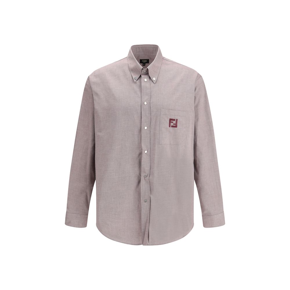 Experience the Fendi Bordeaux Cotton Shirt, a masterpiece of iridescent burgundy cotton, blending timeless elegance with effortless sophistication for the discerning individual.