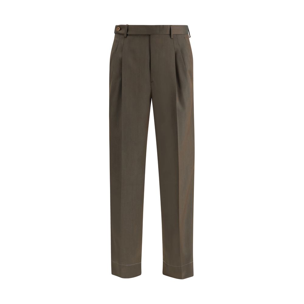 Brioni Bicolor Fleece Wool Casual Pants - Timeless Luxury Style