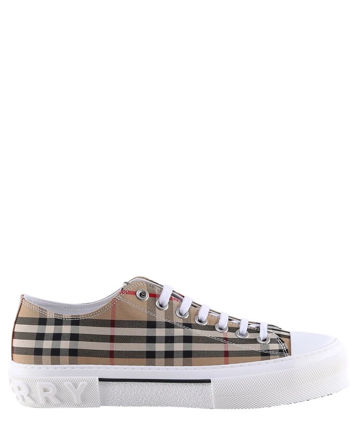Burberry Archive Beige Italian Leather Sneakers - DEA STILOSA MILANO