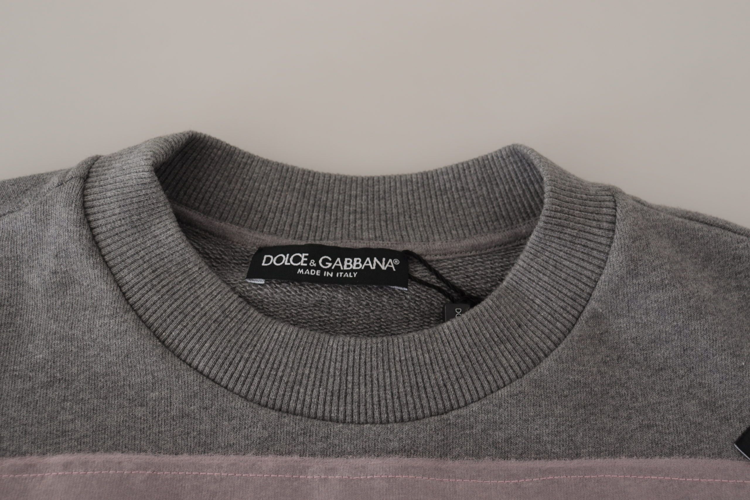 Dolce & Gabbana Chic Grey Cotton Heart Tee with Bell Sleeves - DEA STILOSA MILANO