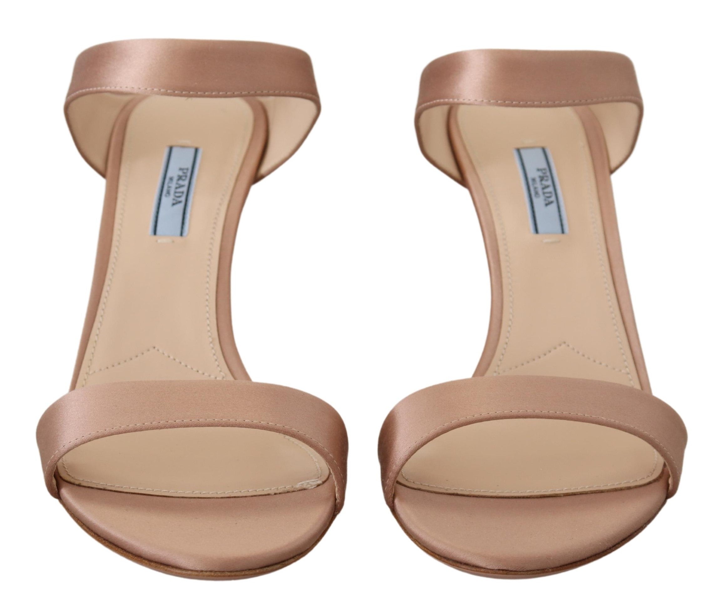 Prada Glimmering Rose Gold Leather Heels - DEA STILOSA MILANO