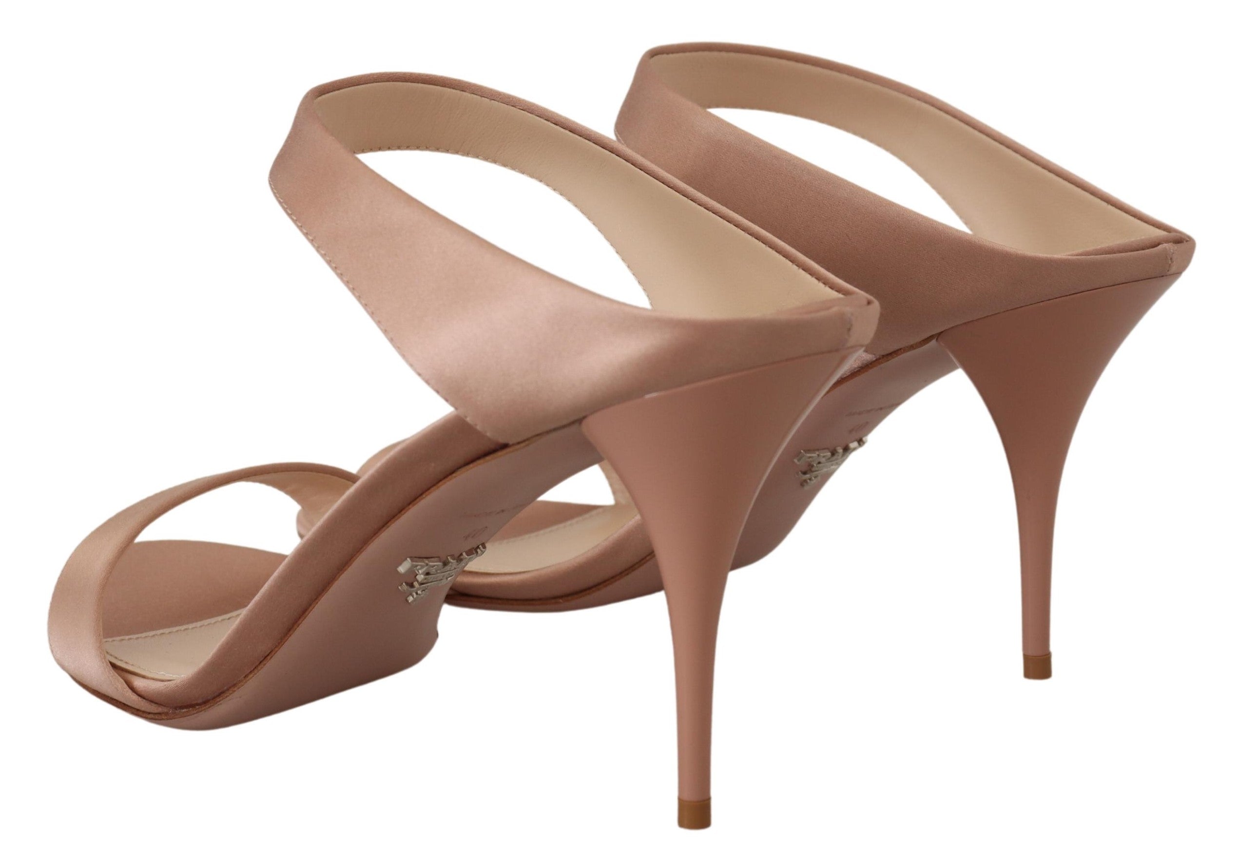 Prada Glimmering Rose Gold Leather Heels - DEA STILOSA MILANO