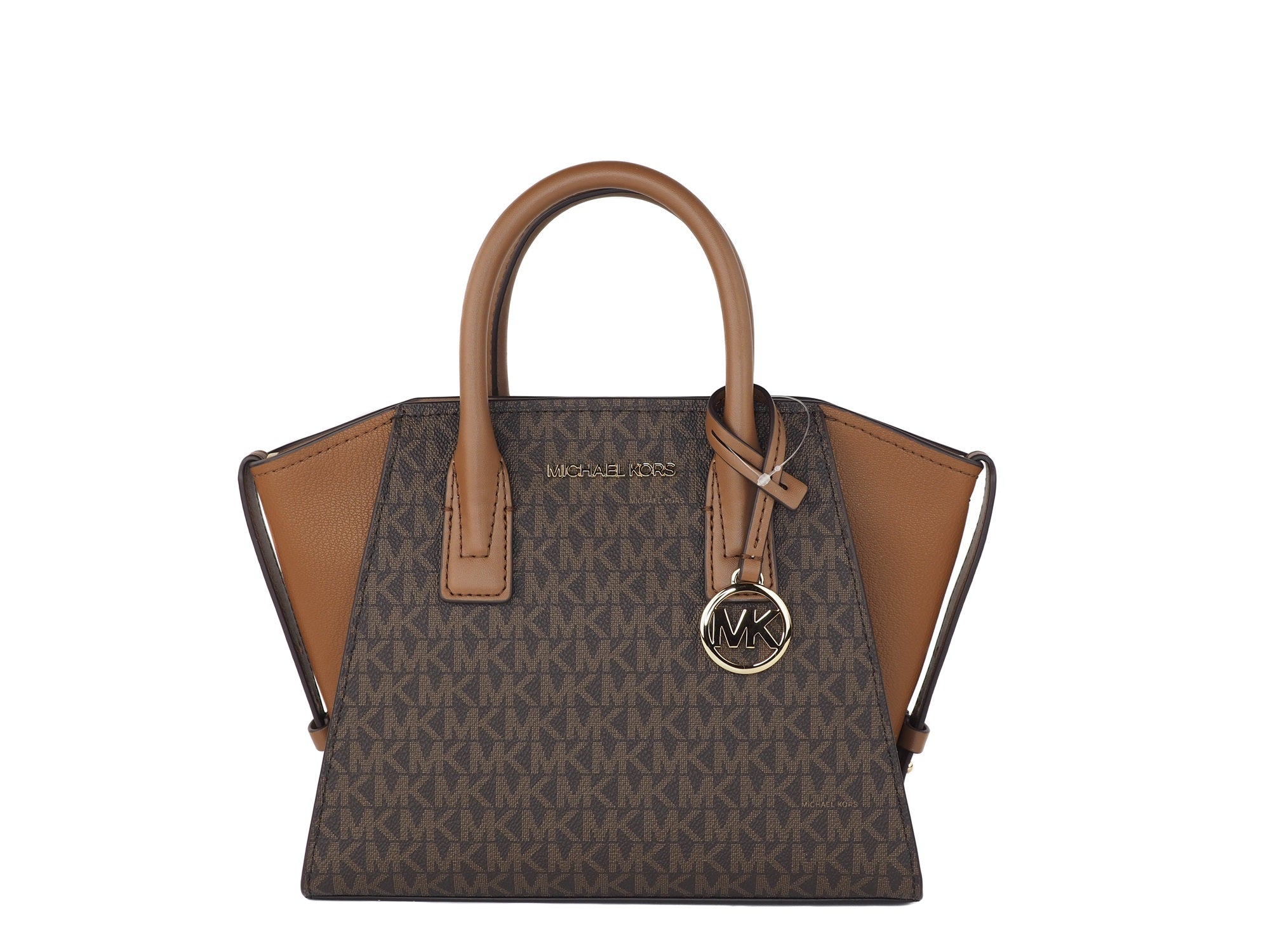Michael Kors Avril Small Black PVC Leather Top Zip Satchel Crossbody Bag Purse - DEA STILOSA MILANO