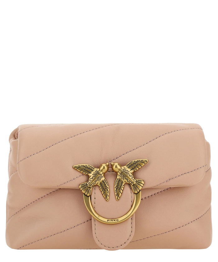 PINKO Chic Blush Quilted Crossbody Love Puff Bag - DEA STILOSA MILANO
