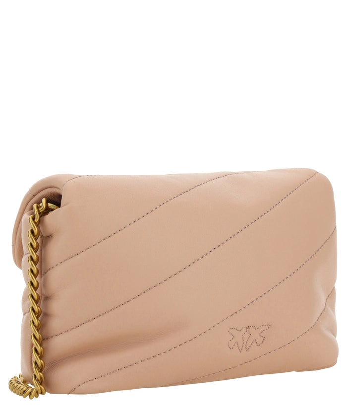 PINKO Chic Blush Quilted Crossbody Love Puff Bag - DEA STILOSA MILANO