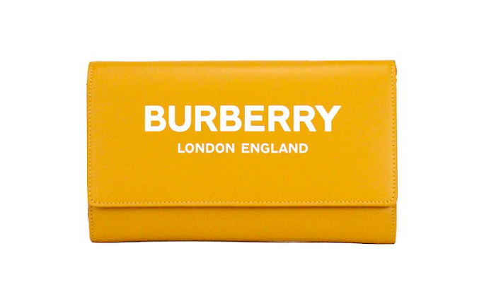 Burberry Hazelmere Printed Logo Leather Light Copper Orange Wallet Crossbody Bag - DEA STILOSA MILANO