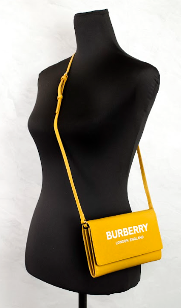 Burberry Hazelmere Printed Logo Leather Light Copper Orange Wallet Crossbody Bag - DEA STILOSA MILANO