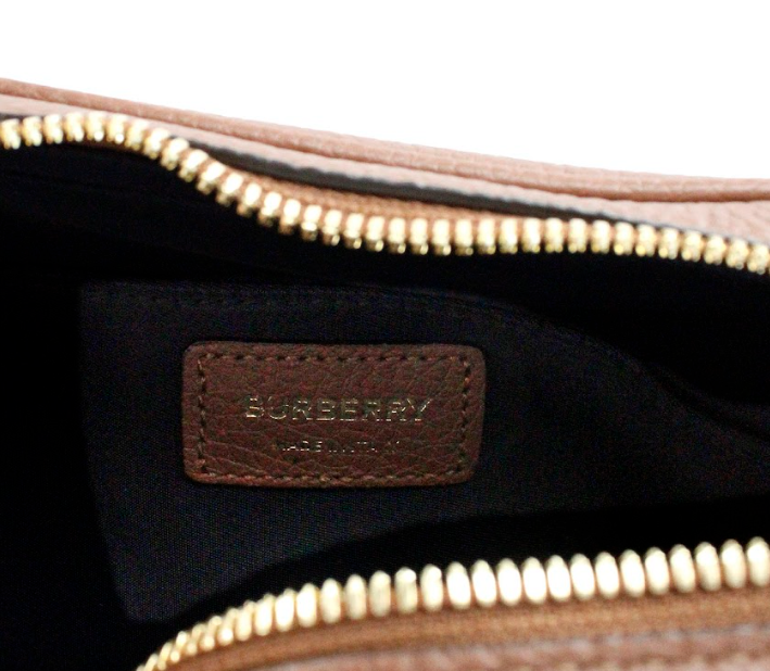Burberry Small Branded Tan Brown Leather Camera Crossbody Bag - DEA STILOSA MILANO