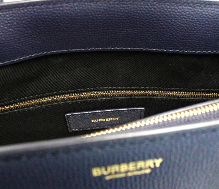 Burberry Banner Medium Regency Blue Leather Tote Crossbody Handbag Purse - DEA STILOSA MILANO
