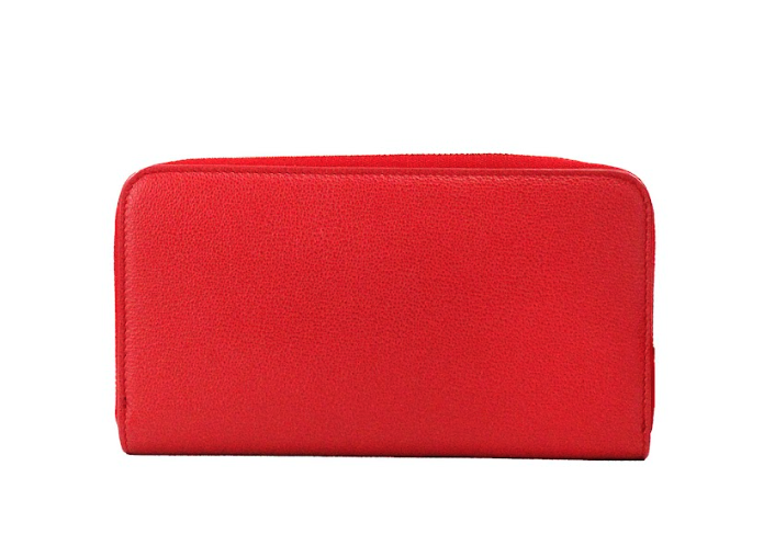 Burberry Elmore Red Embossed Logo Leather Continental Clutch Wallet - DEA STILOSA MILANO