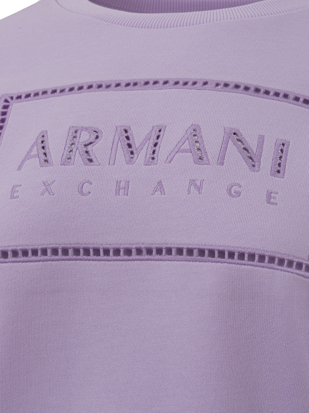 Armani Exchange Glicine sweatshirt with perforated logo - DEA STILOSA MILANO