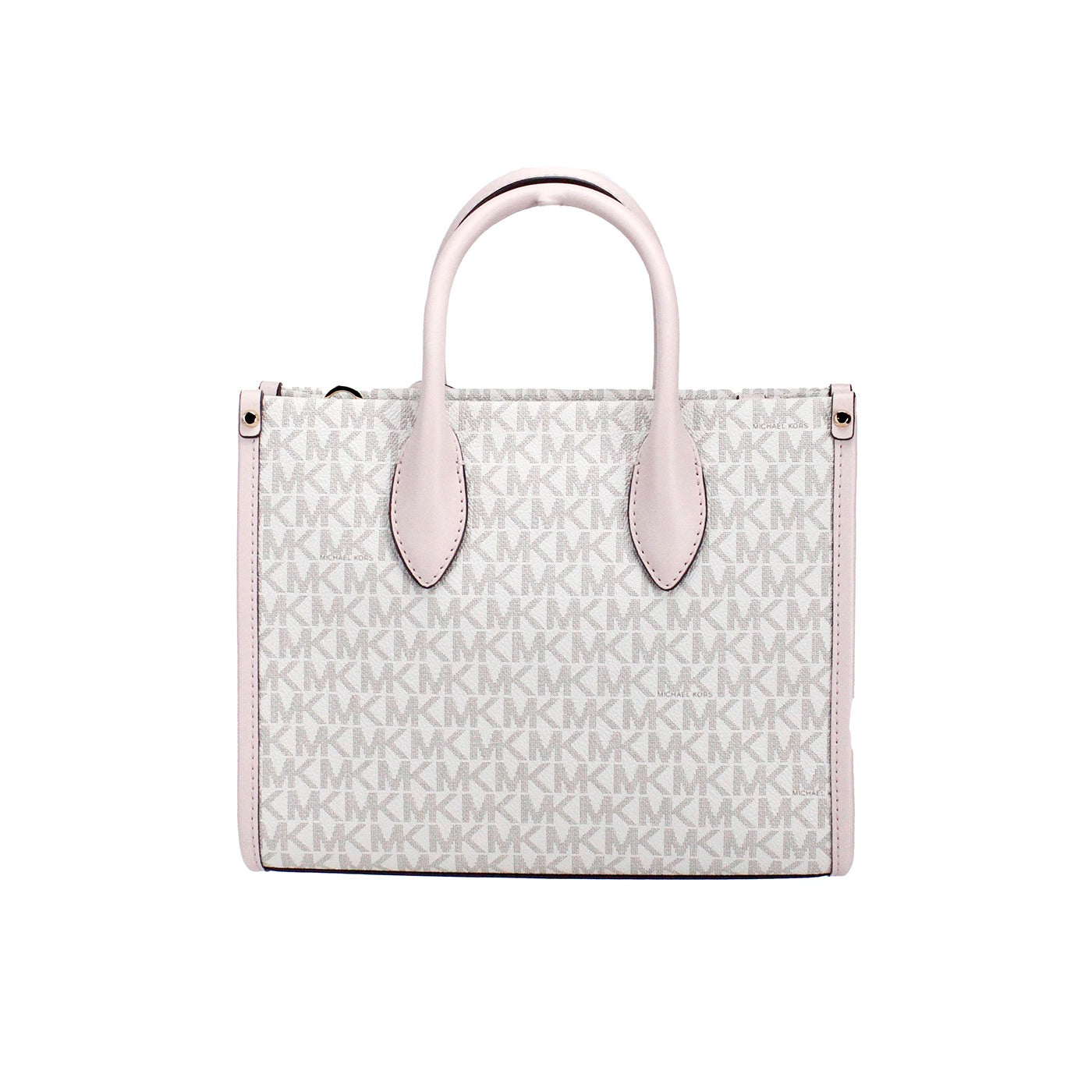 Michael Kors Mirella Small Powder Blush PVC Top Zip Shopper Tote Crossbody Bag - DEA STILOSA MILANO