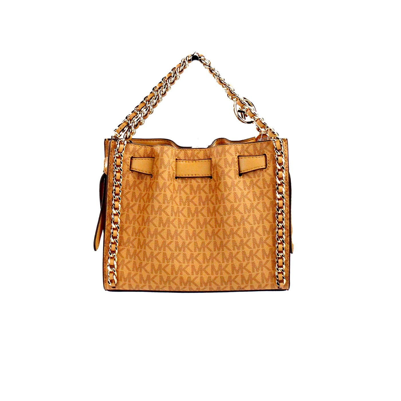 Michael Kors Mina Small Belted Cider Signature PVC Chain Inlay Crossbody Bag - DEA STILOSA MILANO