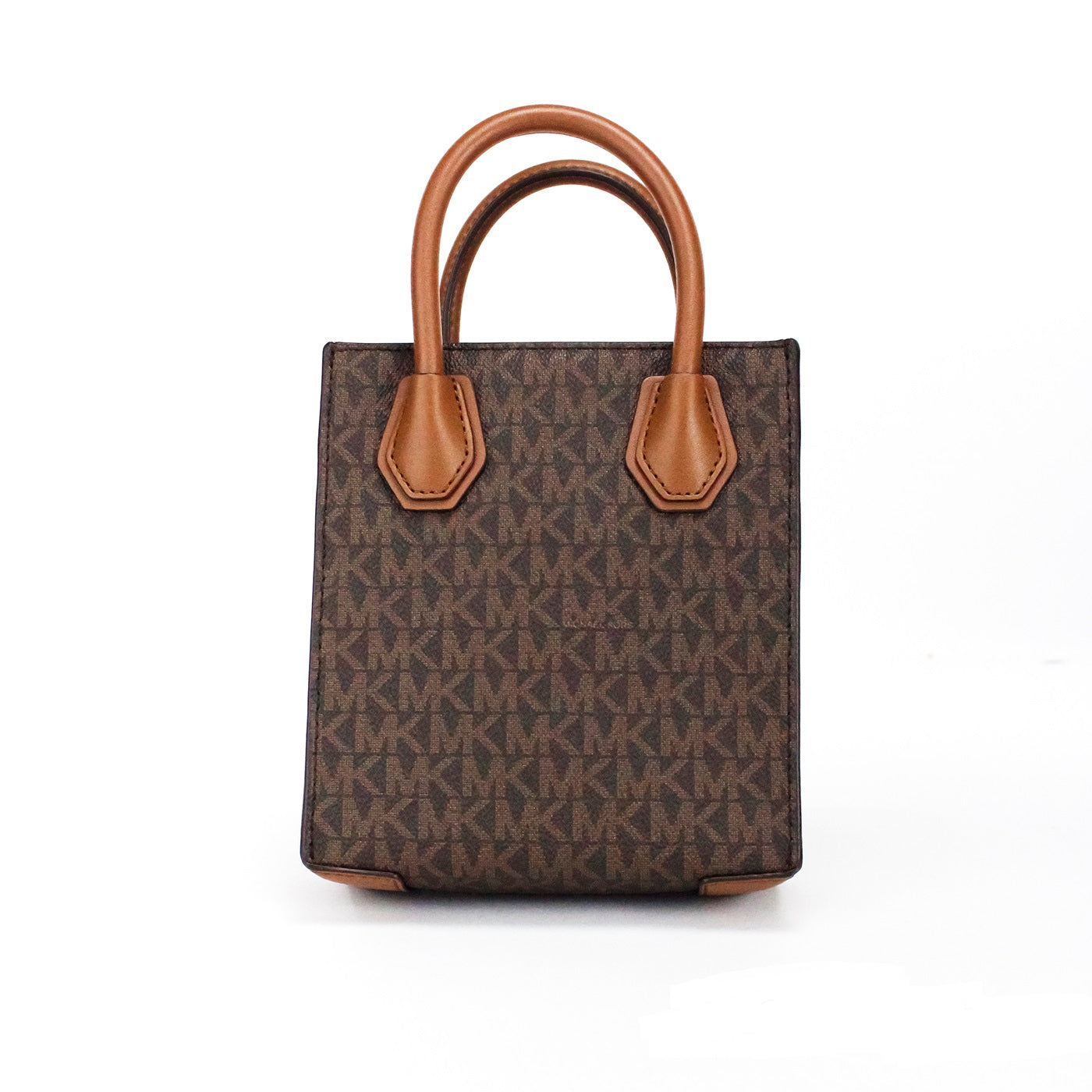 Michael Kors Mercer XS Brown Signature PVC North South Shopper Crossbody Bag - DEA STILOSA MILANO