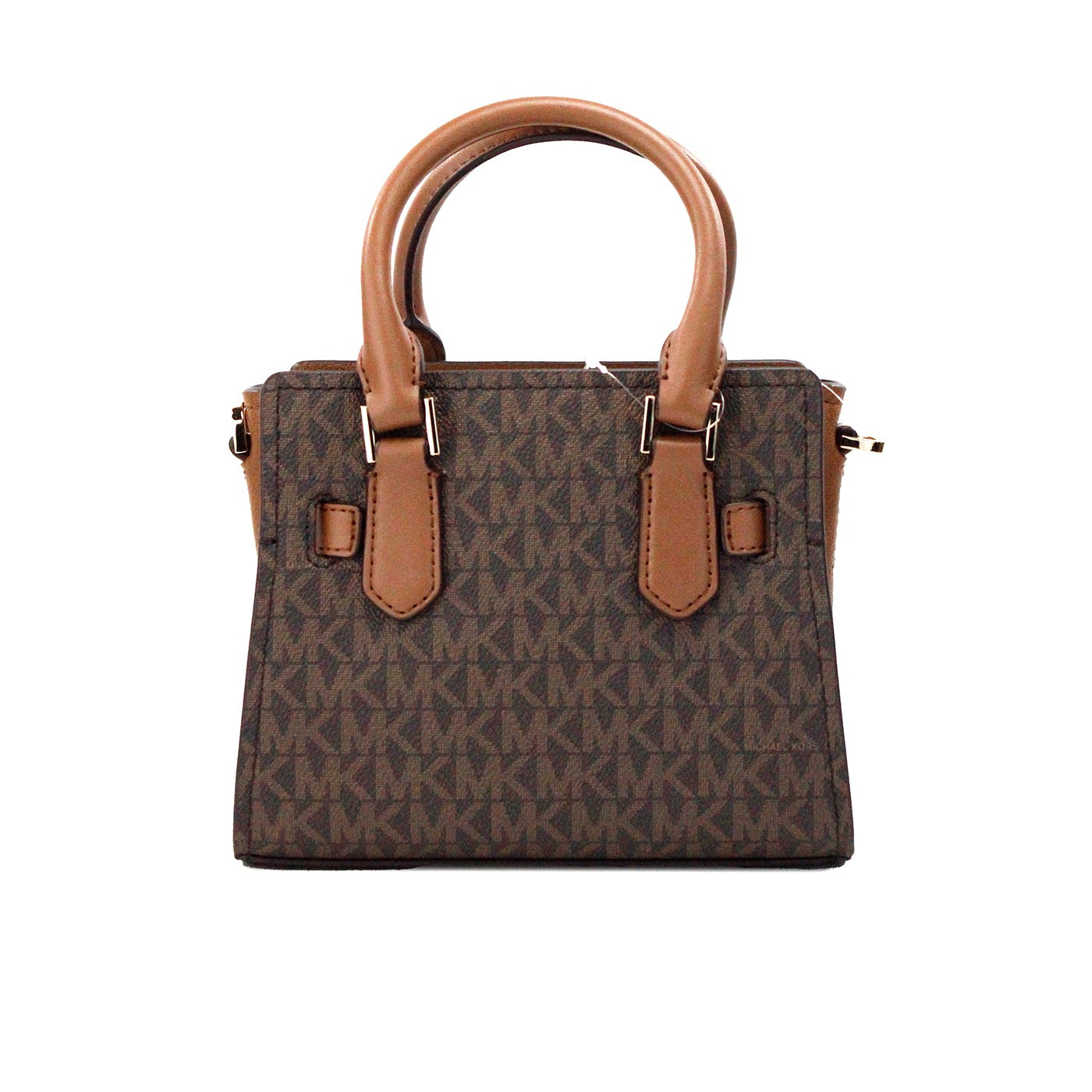 Michael Kors Hamilton XS Small Brown PVC Leather Satchel Crossbody Bag Purse - DEA STILOSA MILANO