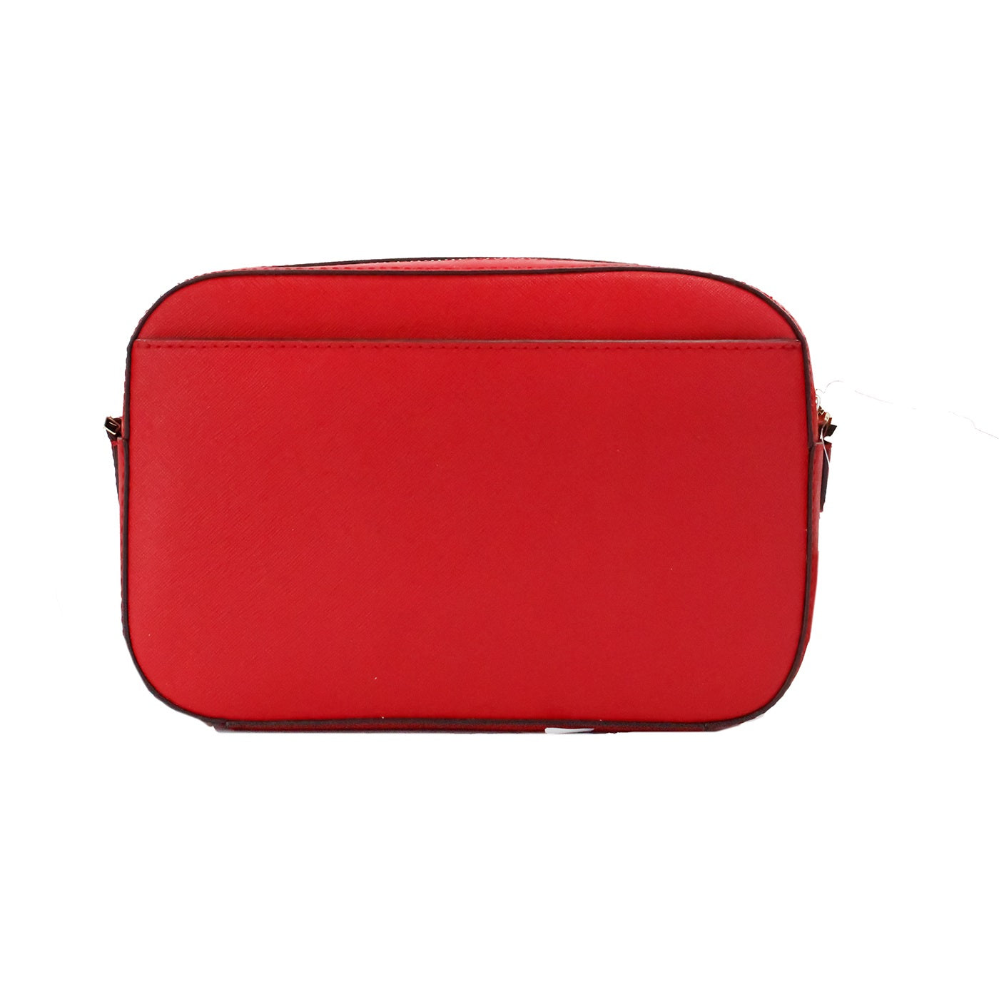 Michael Kors Jet Set Large East West Bright Red Leather Zip Chain Crossbody Bag - DEA STILOSA MILANO