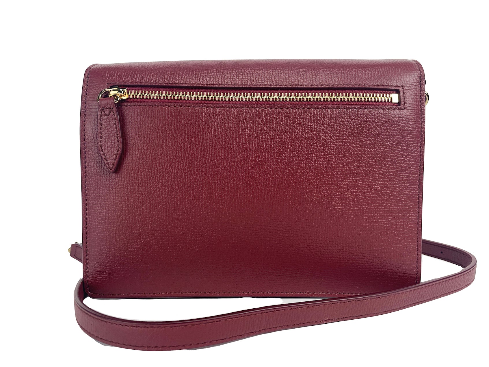 Burberry Macken Small Crimson House Check Leather Crossbody Bag - DEA STILOSA MILANO