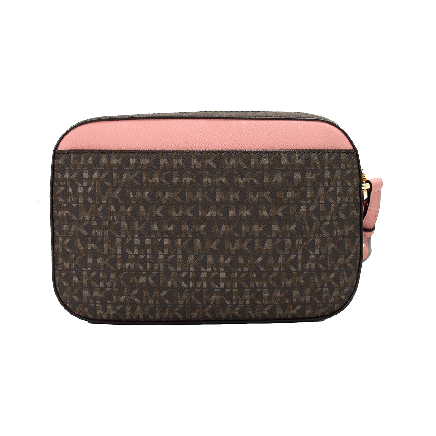 Michael Kors Jet Set Large East West Brown Primrose PVC Zip Chain Crossbody Bag - DEA STILOSA MILANO