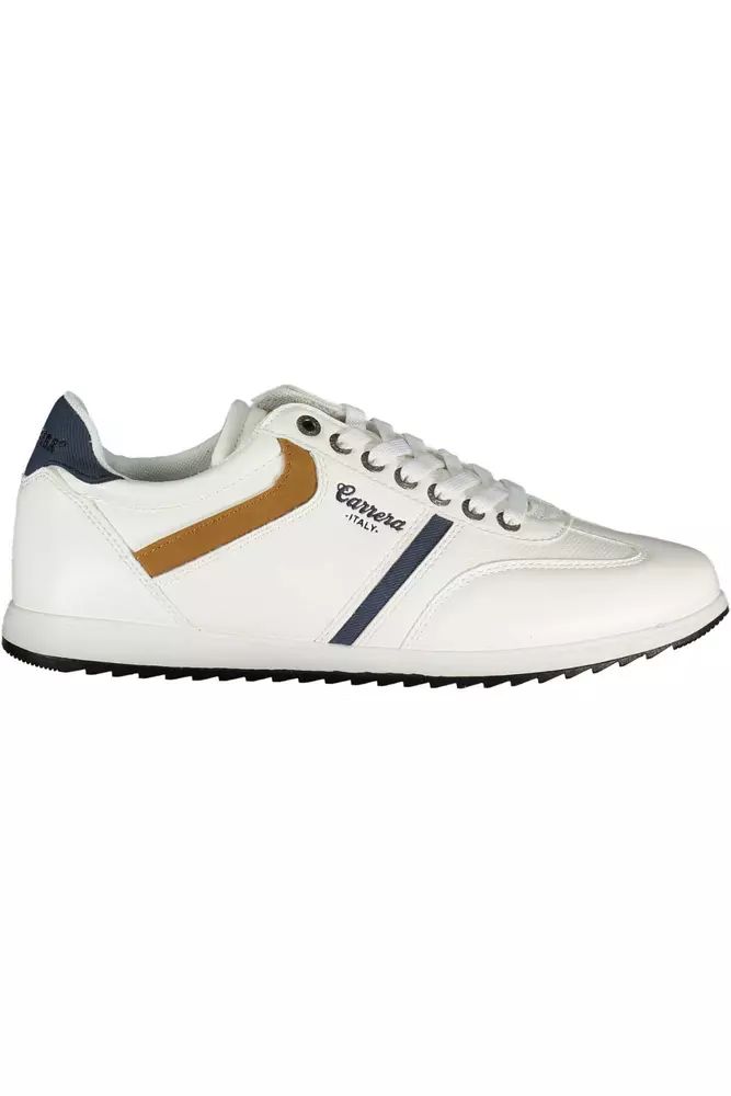 Carrera Eco-Leather Lace-Up Sneakers with Contrast Detail - DEA STILOSA MILANO