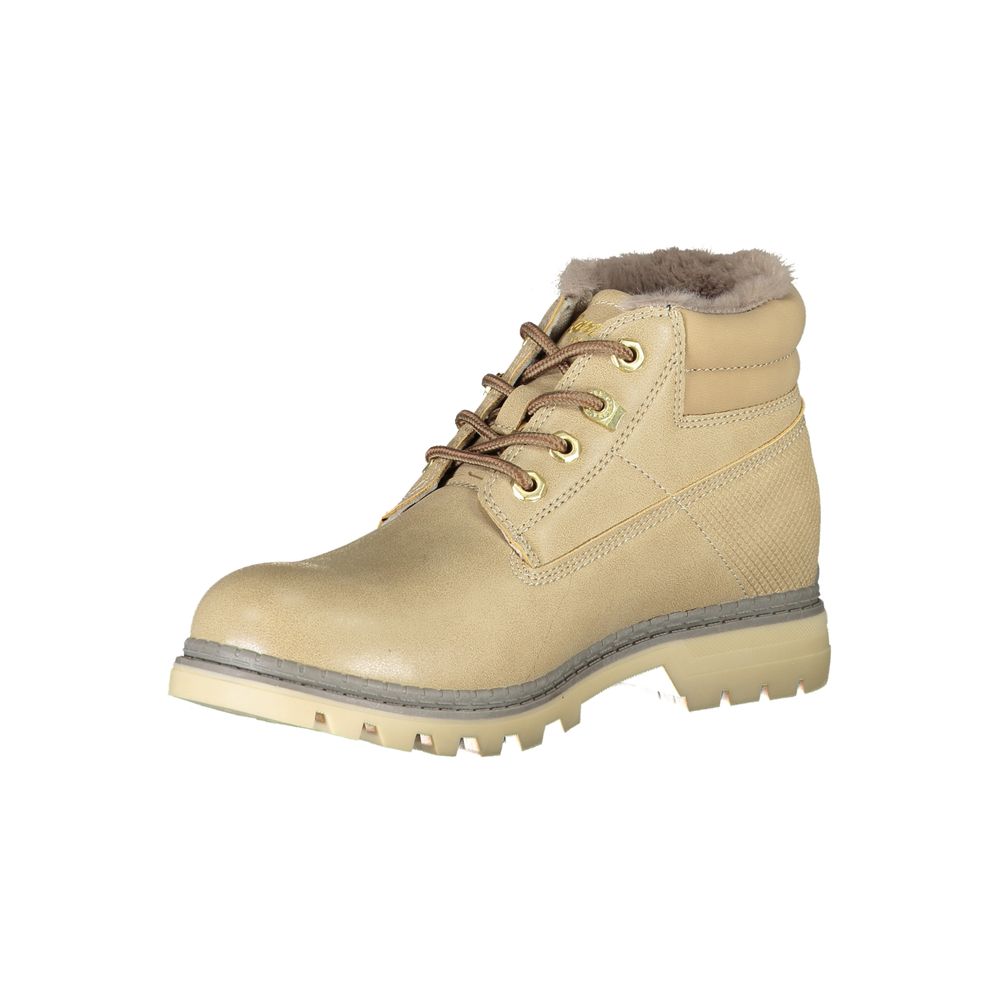 Carrera Beige Polyester Boot - DEA STILOSA MILANO