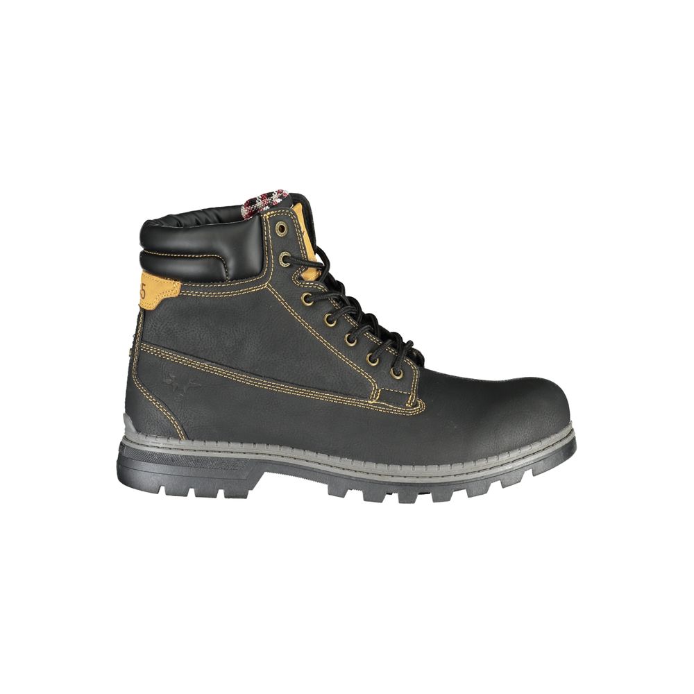 Carrera Black Polyester Boot - DEA STILOSA MILANO
