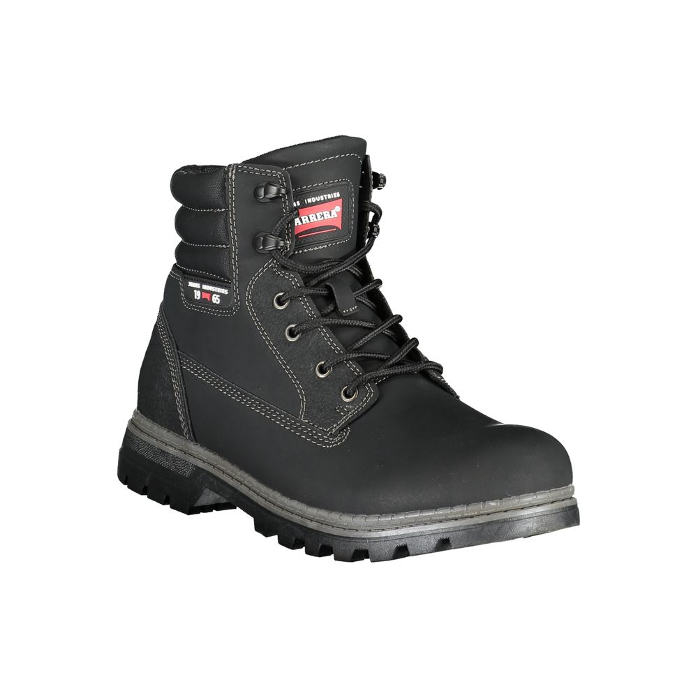 Carrera Black Polyester Boot - DEA STILOSA MILANO
