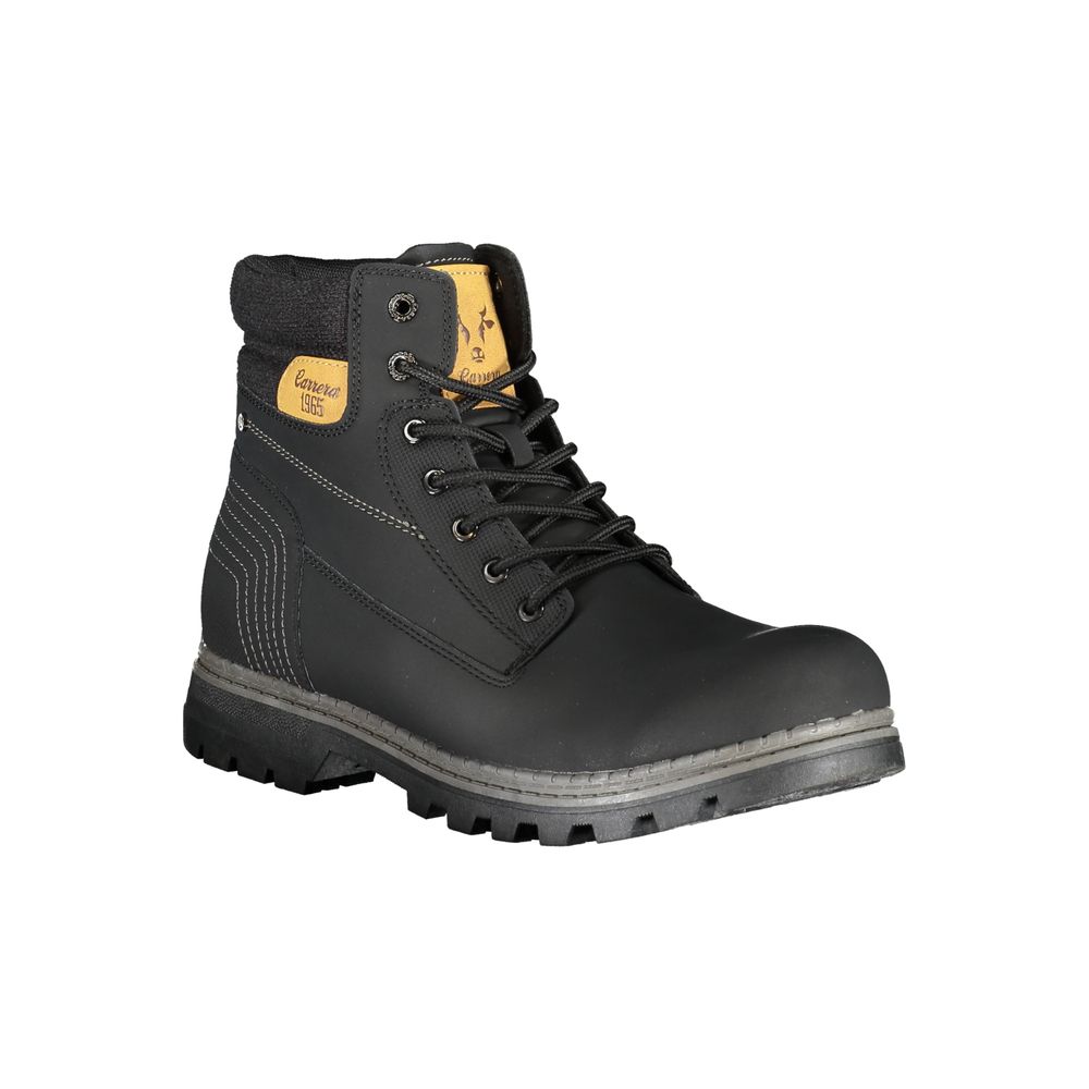 Carrera Black Polyester Boot - DEA STILOSA MILANO