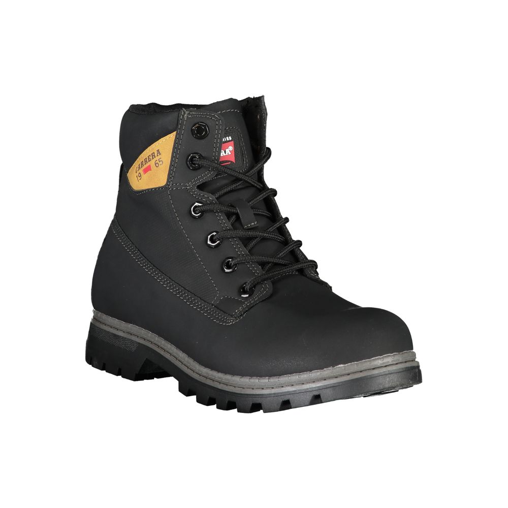 Carrera Black Polyester Boot - DEA STILOSA MILANO