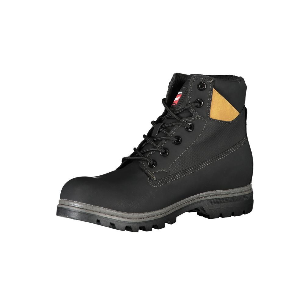 Carrera Black Polyester Boot - DEA STILOSA MILANO