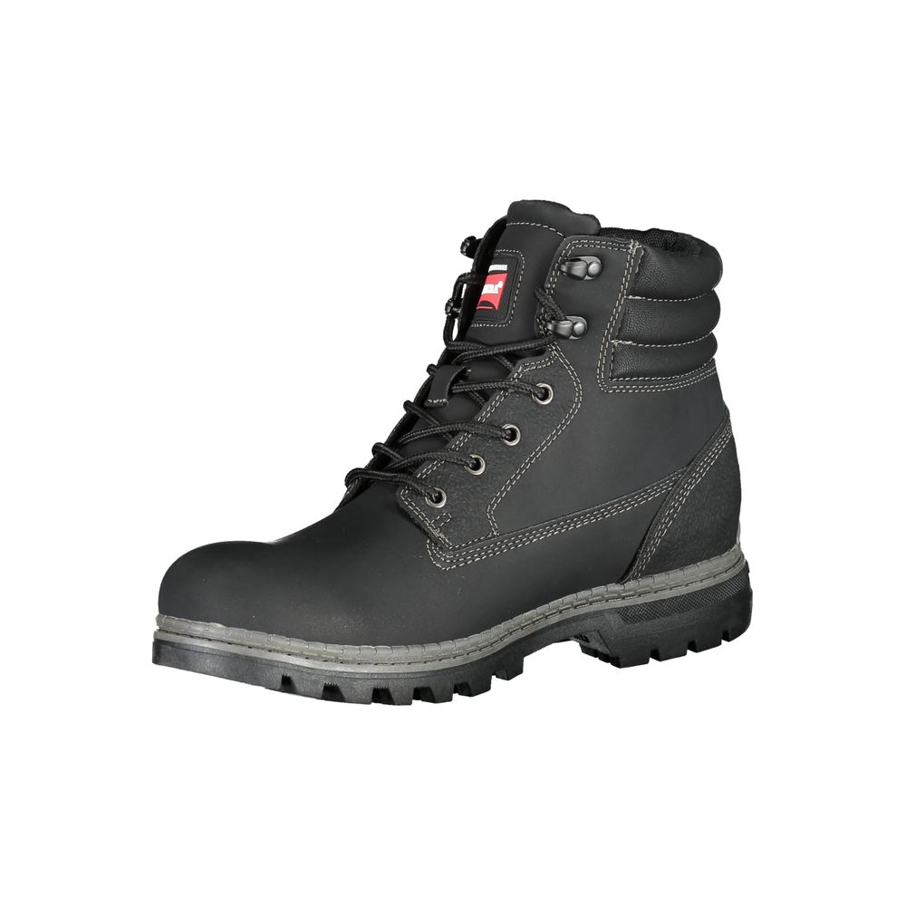 Carrera Black Polyester Boot - DEA STILOSA MILANO