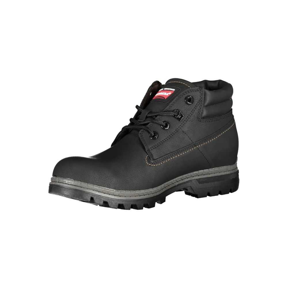 Carrera Black Polyester Boot - DEA STILOSA MILANO