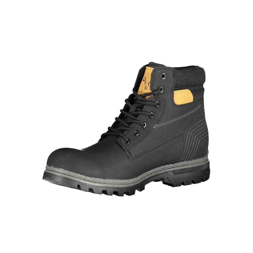 Carrera Black Polyester Boot - DEA STILOSA MILANO