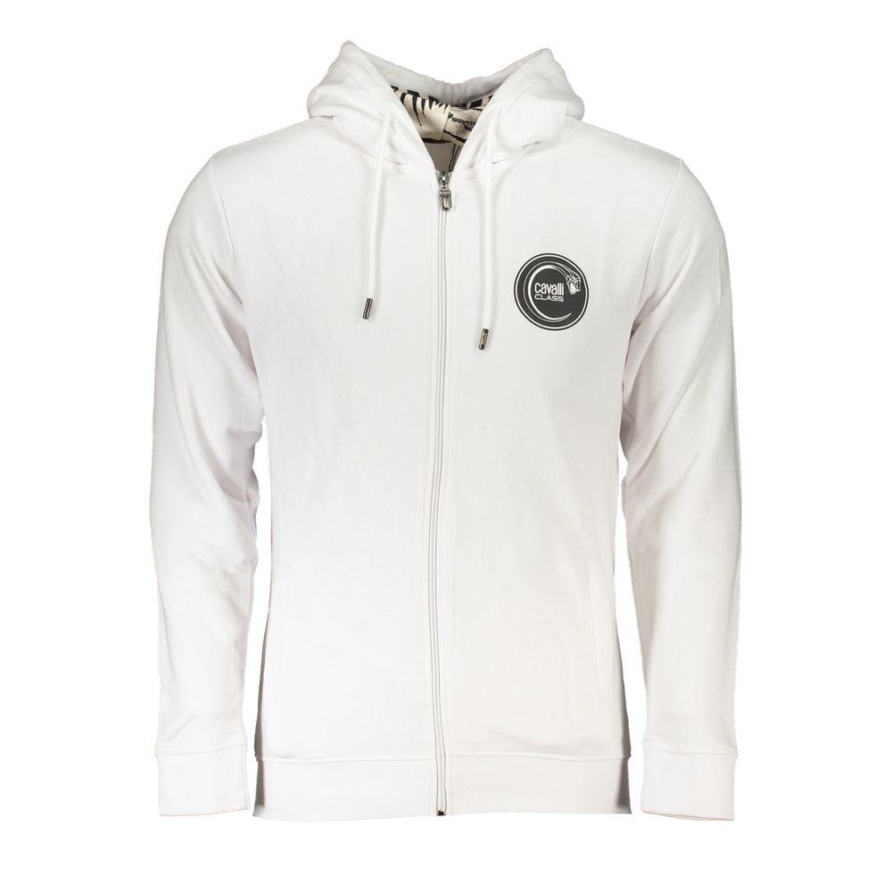 Cavalli Class White Cotton Sweater - DEA STILOSA MILANO
