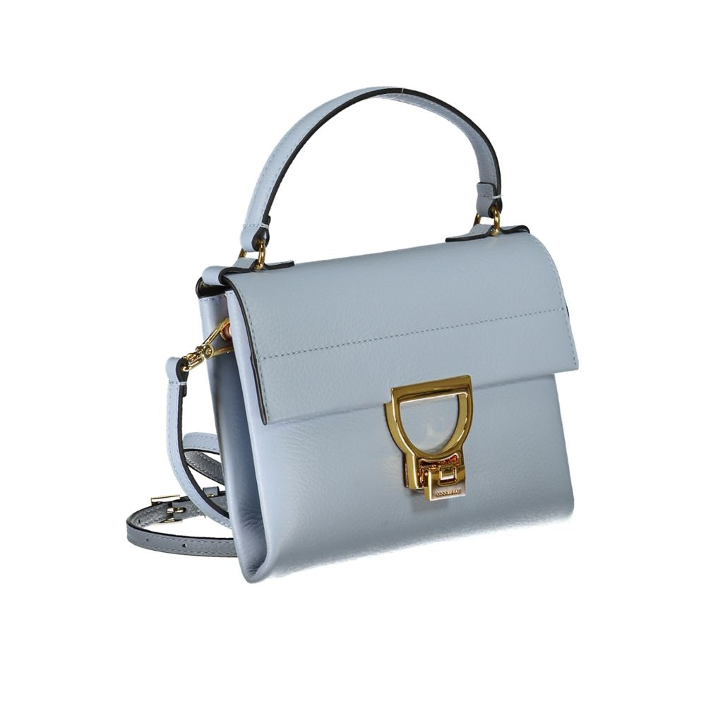 Coccinelle Light Blue Leather Handbag - DEA STILOSA MILANO