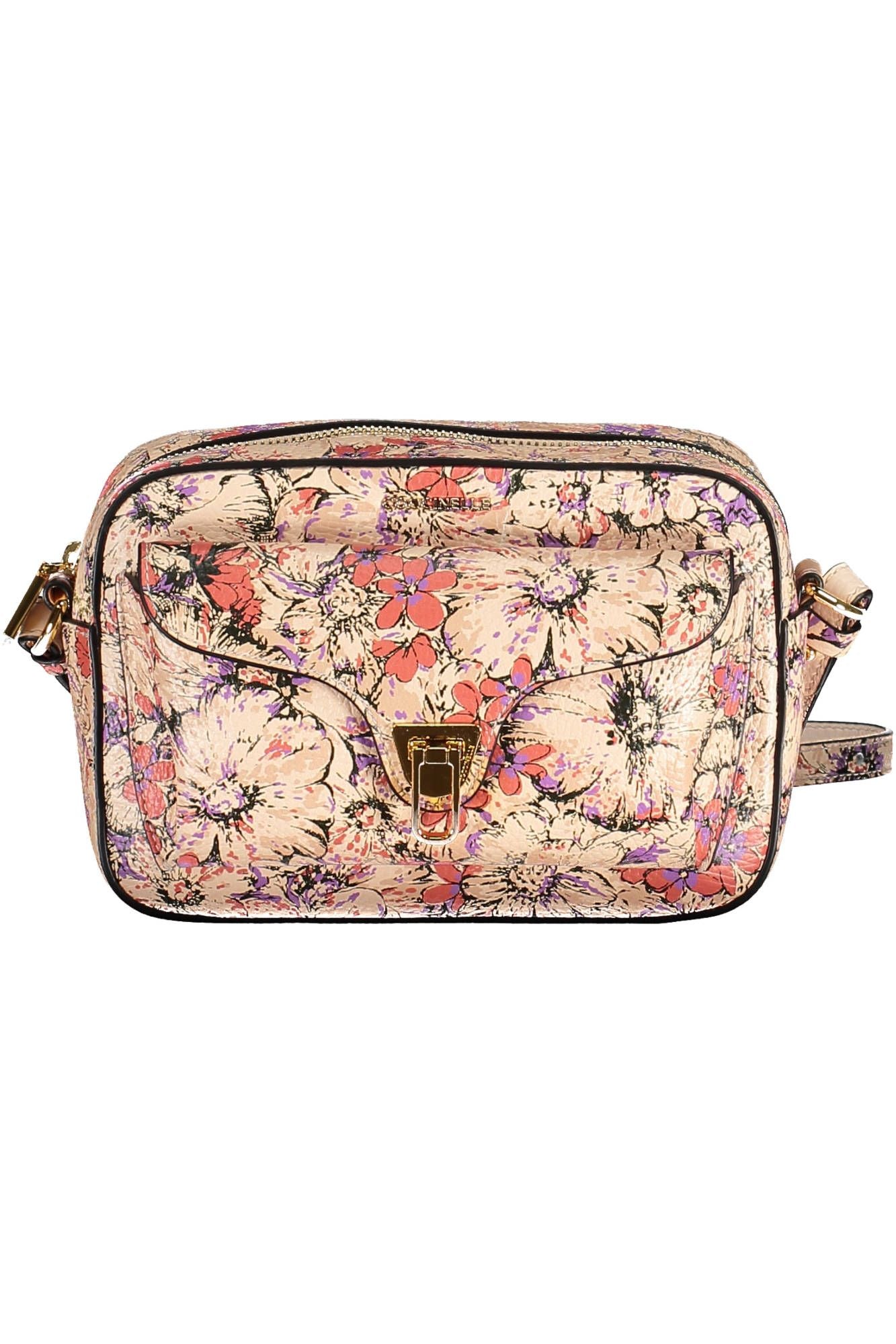 Coccinelle Elegant Beige Shoulder Bag with Turn Lock Closure - DEA STILOSA MILANO