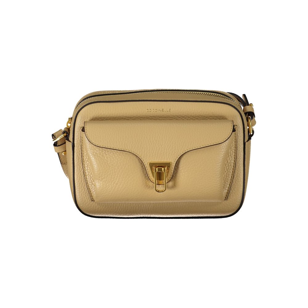 Coccinelle Beige Leather Handbag - DEA STILOSA MILANO