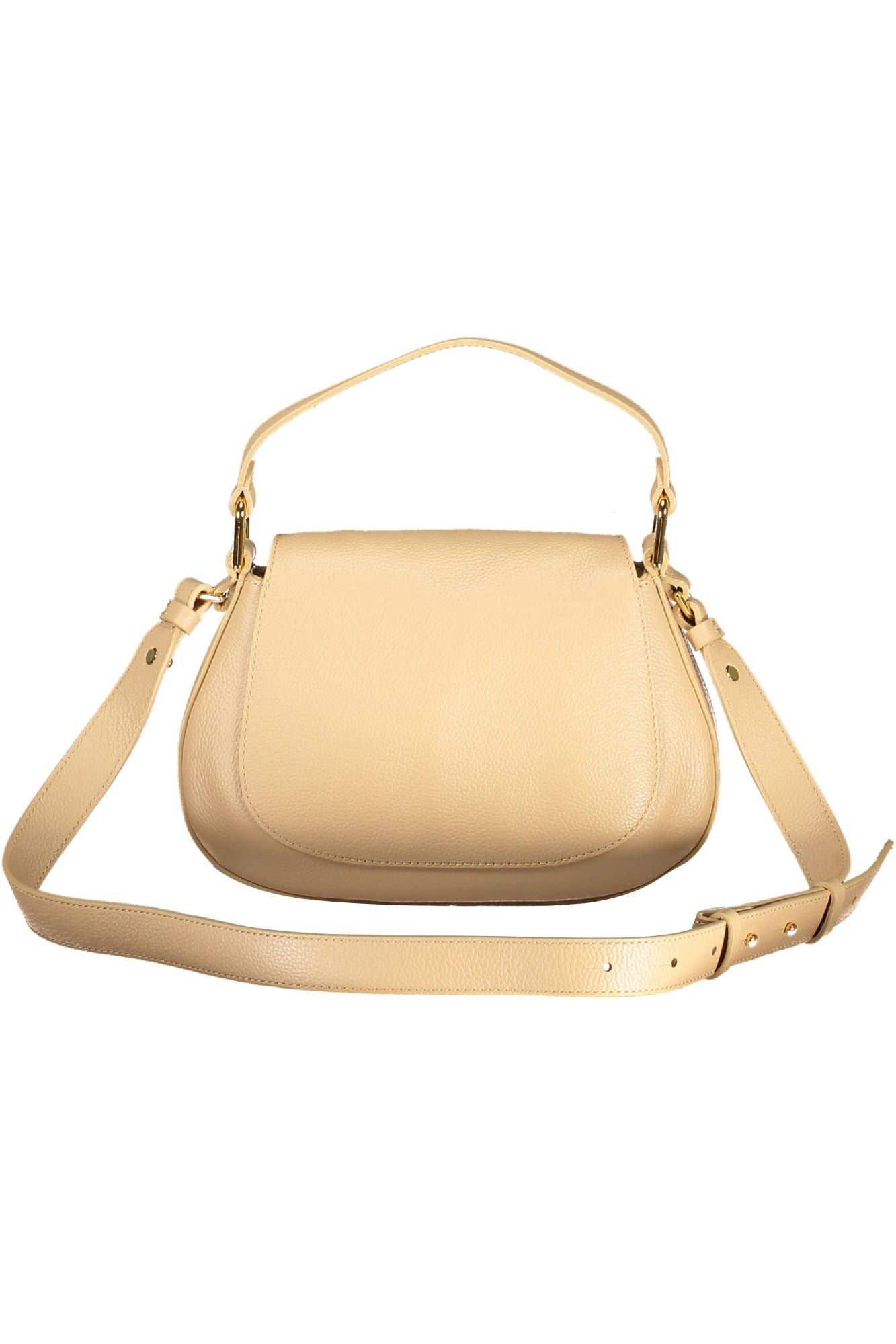 Coccinelle Beige Leather Elegance Shoulder Bag - DEA STILOSA MILANO