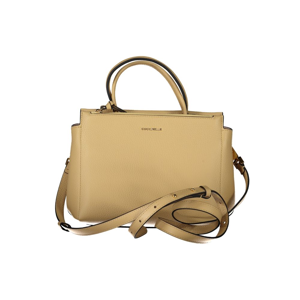 Coccinelle Beige Leather Handbag - DEA STILOSA MILANO