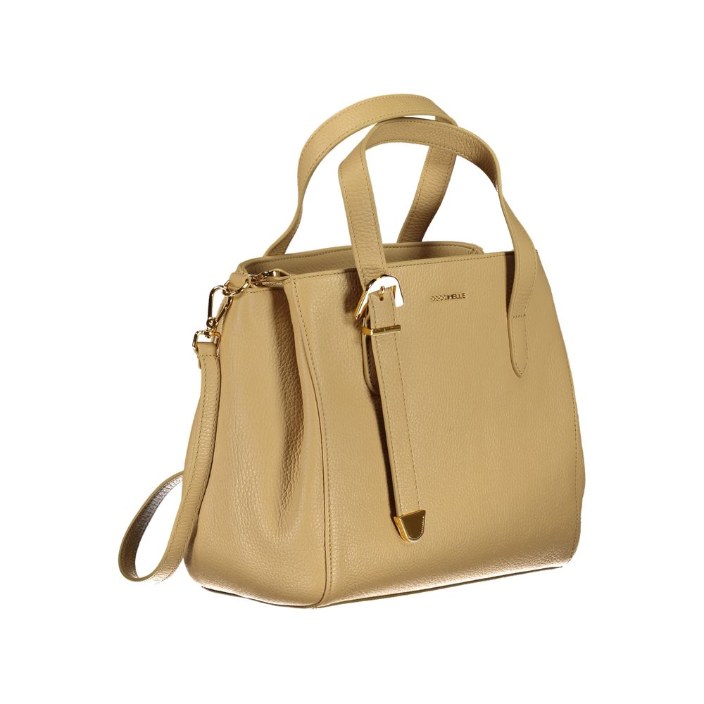 Coccinelle Beige Leather Handbag - DEA STILOSA MILANO