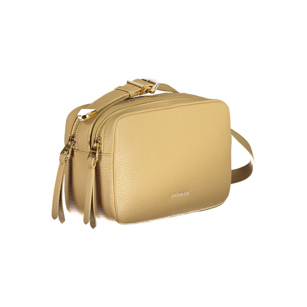 Coccinelle Beige Leather Handbag - DEA STILOSA MILANO