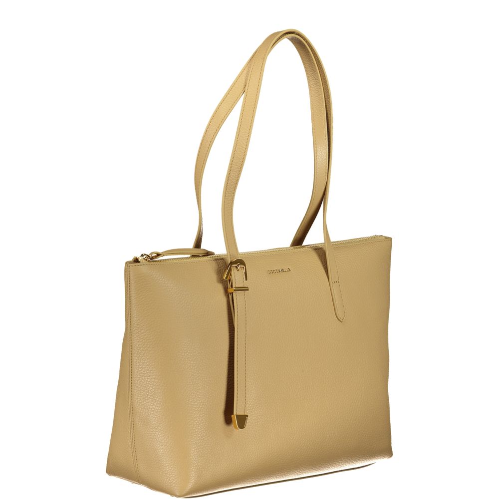 Coccinelle Beige Leather Handbag - DEA STILOSA MILANO