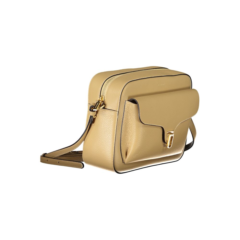 Coccinelle Beige Leather Handbag - DEA STILOSA MILANO