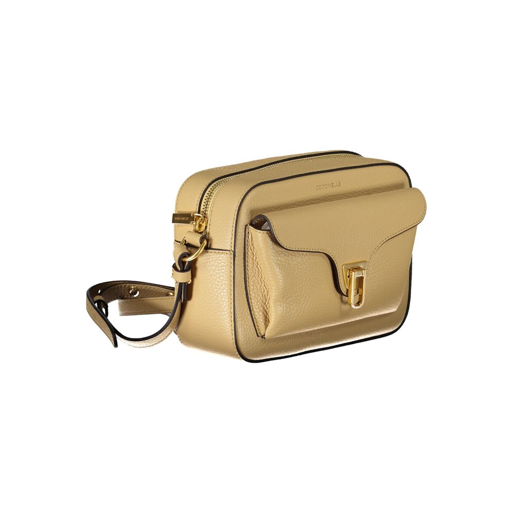 Coccinelle Beige Leather Handbag - DEA STILOSA MILANO