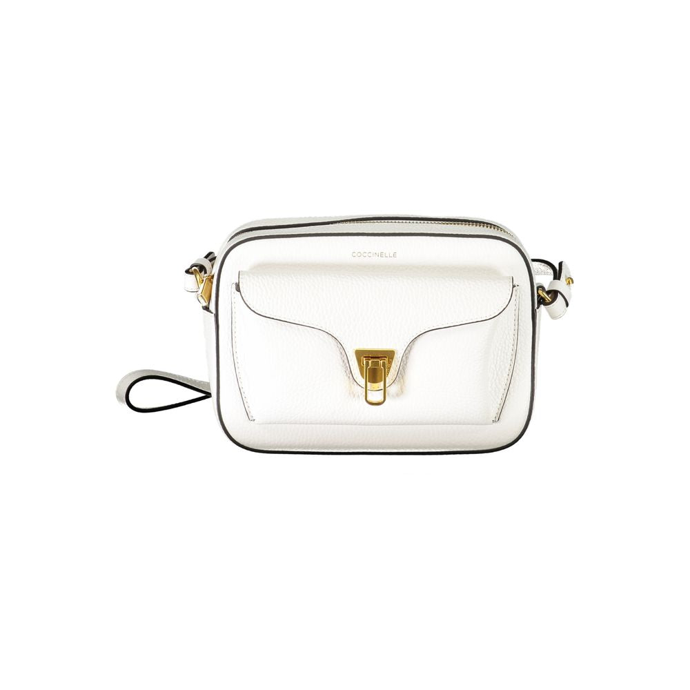 Coccinelle White Leather Handbag - DEA STILOSA MILANO