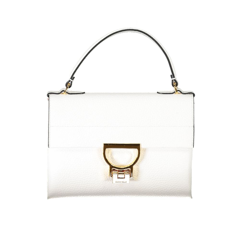 Coccinelle White Leather Handbag - DEA STILOSA MILANO