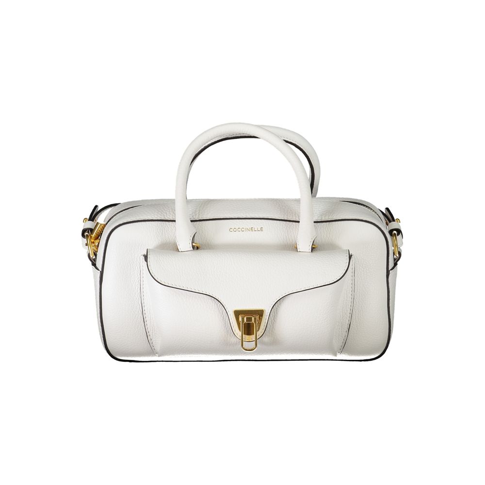 Coccinelle White Leather Handbag - DEA STILOSA MILANO